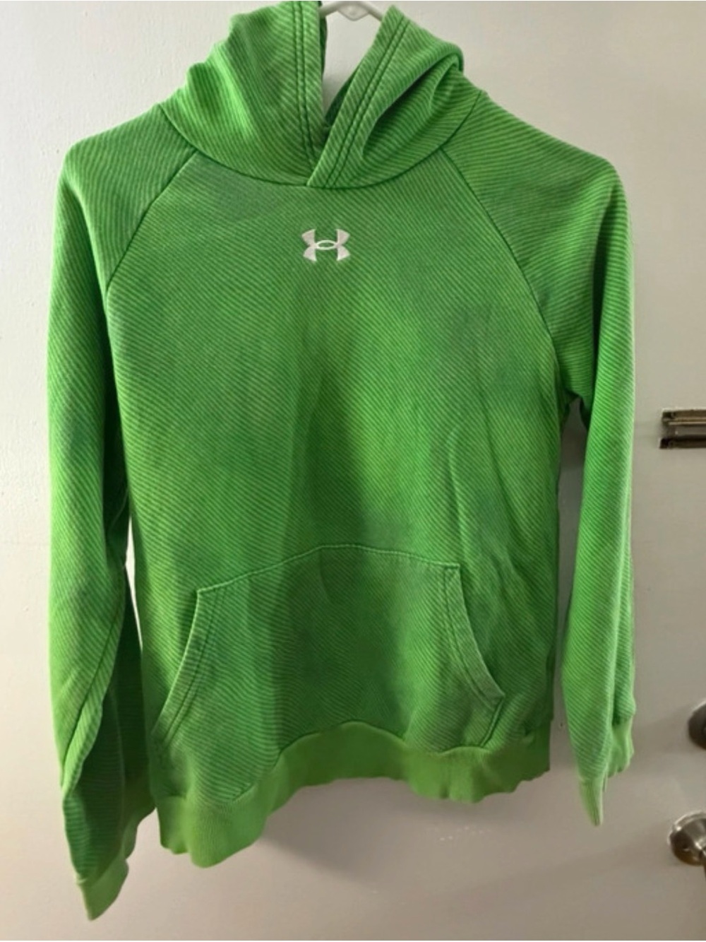 Kids Green Under Armour Hooded Sweatshirt